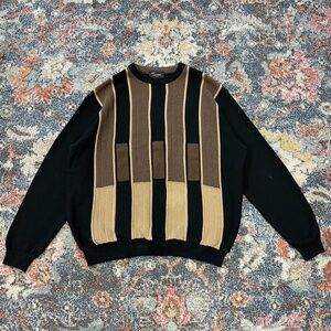 Vintage Tosani Striped Blocking Sweater